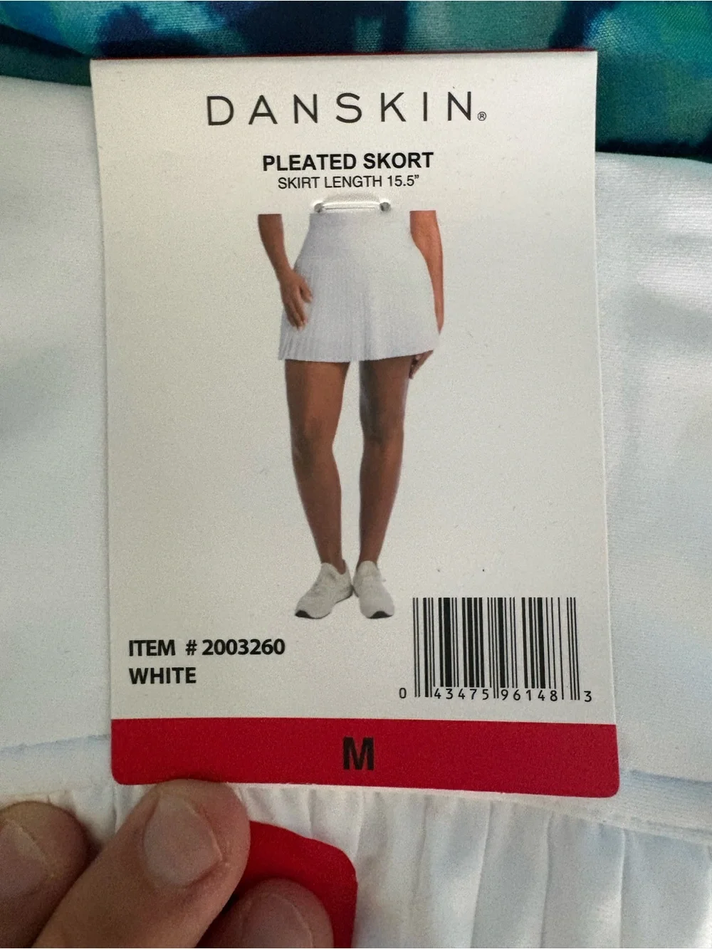 Danskin White Pleated Skater Skirt